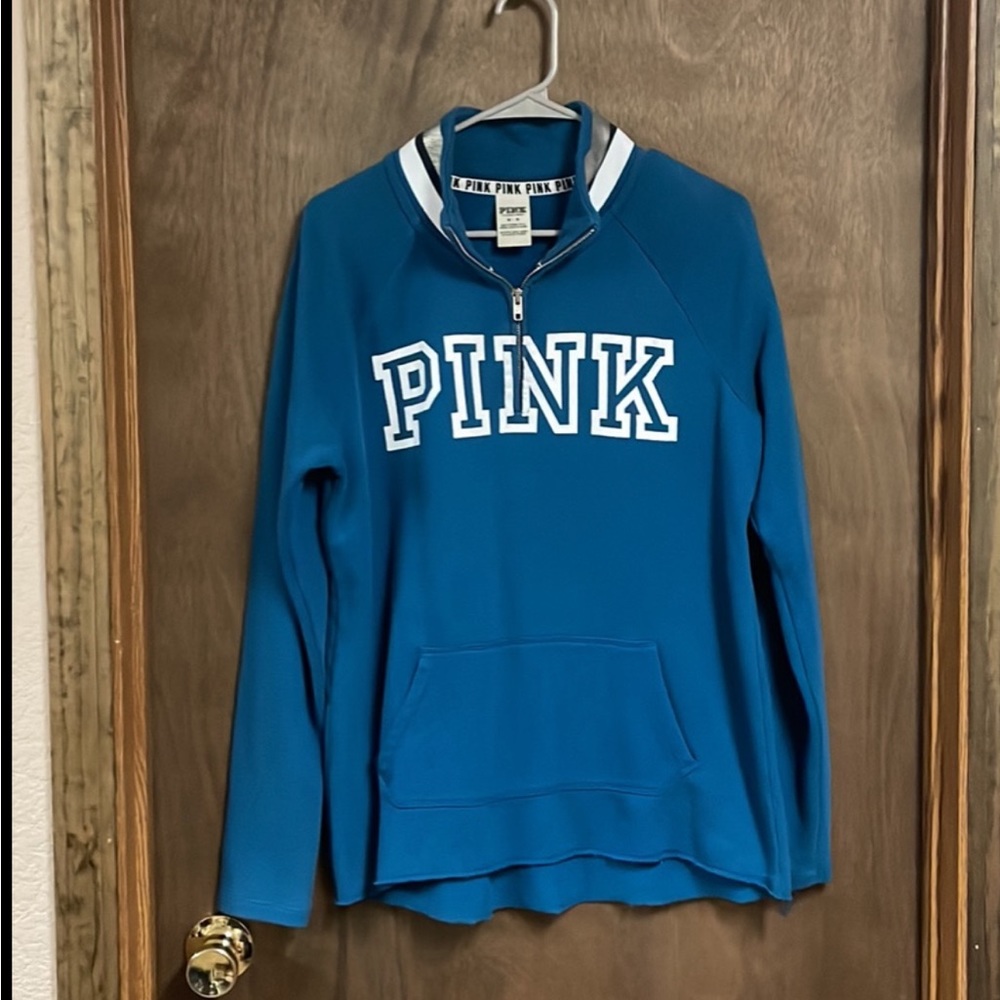 Victorias Secret Pink Quarter Zip Sweatshirt Medium